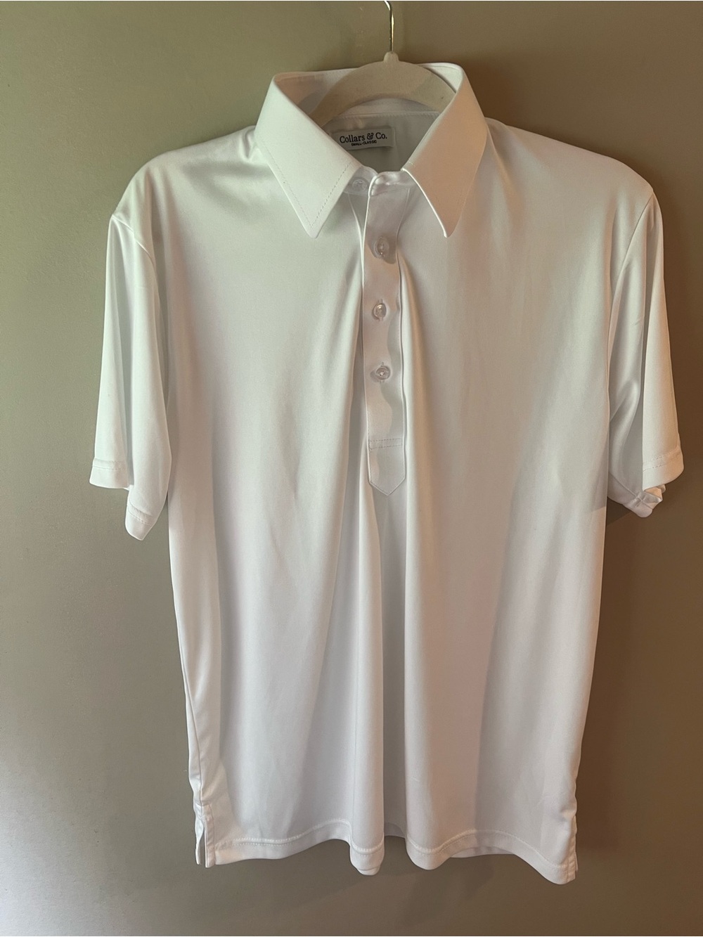 Collars & Co. Men's White Performance Polo